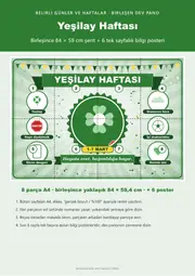Yeşilay Haftası Pano Şeridi ve 6 Bilgi Posteri (8 parça · 84 × 59 cm) — 1. sayfa