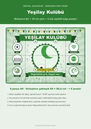 Yeşilay Kulübü Pano Şeridi ve 6 Bilgi Posteri (8 parça · 84 × 59 cm) — 1. sayfa