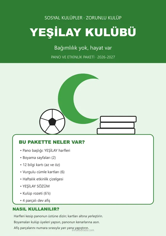 Yeşilay Kulübü Panosu kapağı
